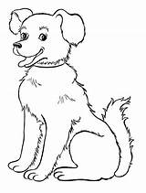 Dogs Coloriage Puppy Colorier Chiens Justcolor Sera Obéissant Plaisir Assit Fluffy sketch template