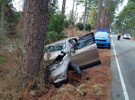 car crashes  tree  midland road sandhills sentinel