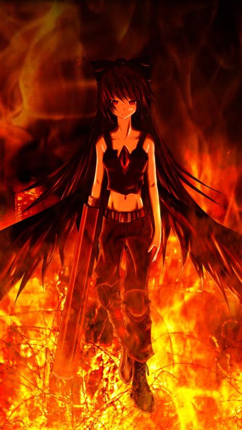 anime fire woman wallpapers wallpaper cave