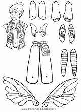 Pheemcfaddell Puppet Jointed Brian Coloring Fairies Puppets Papperspyssel sketch template