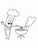 Coloring Pages Hot Dog Library Clipart Cartoon Popular sketch template