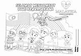 Malaysia Coloring Pages Merdeka Kids Print Twitter sketch template