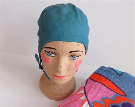 Vintage Swimming Cap Bathing Cap With Chin Strap By Sea Siren Etsy