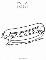Raft Coloring Rakit Boat Worksheet Pages Drawing Sheet Tugboat Template Handwriting Printable Print East Twistynoodle North West South Outline Mommy sketch template