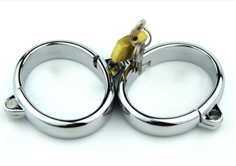adult supplies stainless steel male erotic toy female handcuffs offbeat