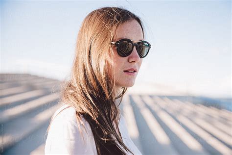 pretty woman with sunglasses by stocksy contributor vera lair stocksy