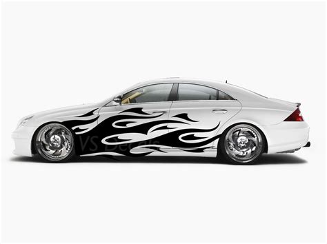 car side body graphics sticker flame vinyl decal  color fit