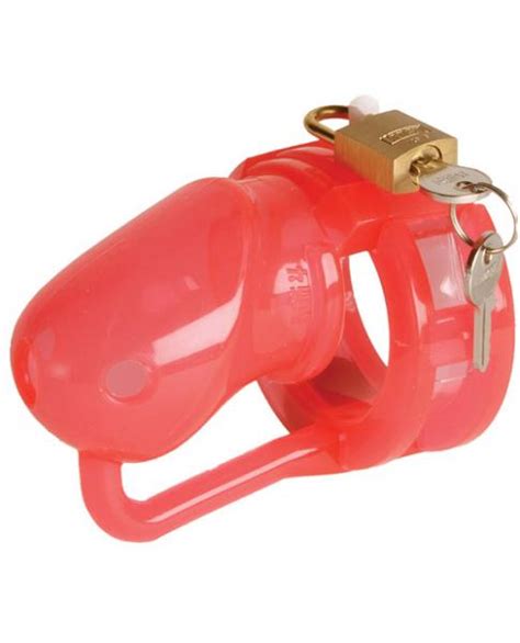 malesation silicone penis cage small red clear on literotica