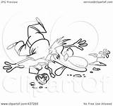 Unlucky Businessman Collapsed Pot Over Toonaday Royalty Clipart Outline Illustration Rf sketch template