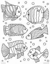 Coloring Pages Fish Tropical Printable Exotic Color Kids Adults Colorful Freddi Nature Getdrawings Getcolorings Template Astonishing sketch template