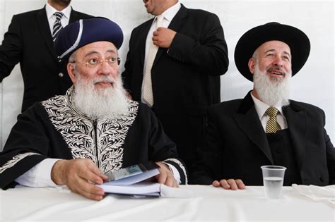 sephardi chief rabbi slams funding   orthodox rabbis  times  israel