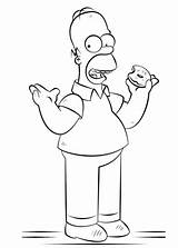 Homer Simpson Coloring Supercoloring Pages Categories sketch template