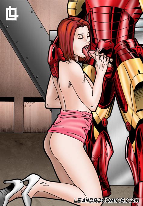 Redhead Slut Blows The Boss Pepper Potts Nude Hentai Art