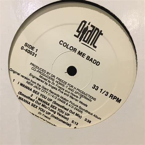 Color Me Badd I Wanna Sex You Up Vinyl Discogs