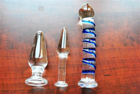 glass dildos anal butt plug set of 3 best crossdress