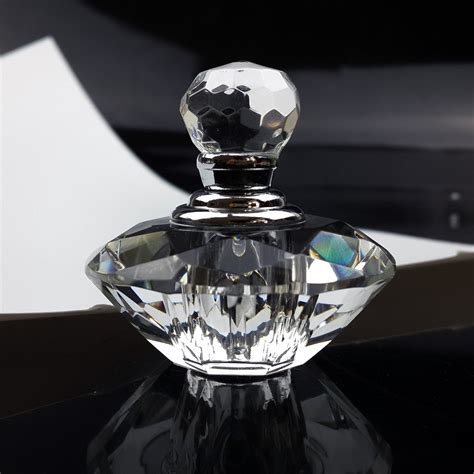 buy diamond shaped crystal perfume bottle refillable