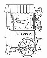 Ice Cream Coloring Pages Stand Shop Parlor Printable Kids Template Print Bestcoloringpagesforkids sketch template