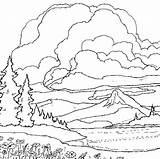 Coloring Pages Landscape Mountain Adults Scenery Colouring Winter Detailed Printable Color Print Getcolorings Landscapes Kids Outdoor Printablecolouringpages sketch template