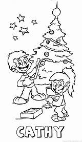 Kerstboom Kerst Naam Kleurplaten sketch template