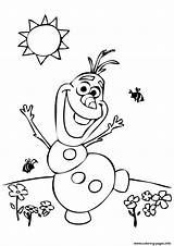 Olaf Coloriage Fleurs Abeilles Frozens Kolorowanki Mewarnai Dla Elsa Bestcoloringpagesforkids Sheets Colorier sketch template