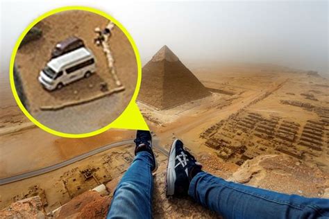 daredevil risks jail to scale 480ft high pyramid but photos and unforgettable views were