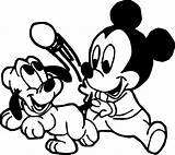 Coloring Minnie Pluto Getcolorings sketch template