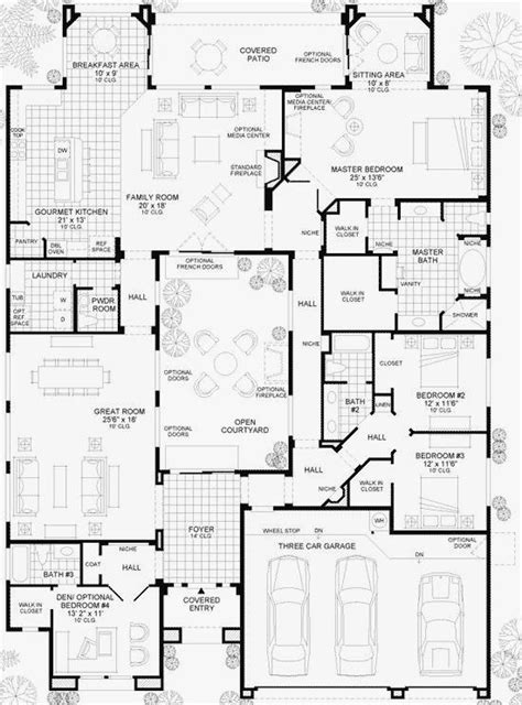 mexican home plans luxury   house plans pinterest mexican home plans  courtyard house