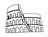 Roman Coloring Amphitheatre Rome Colosseum Drawing Getdrawings Coloringcrew sketch template