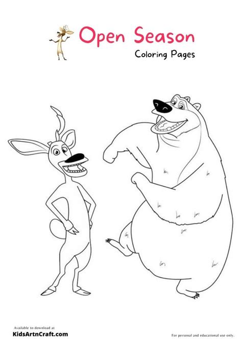 open season coloring pages  kids  printables kids art craft