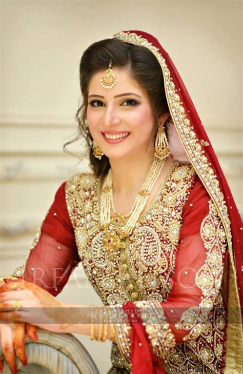 Inspirational Red Pakistani Bridal Outfit Photography By