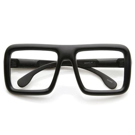 oversize square block thick frame clear lens glasses 8548 retro