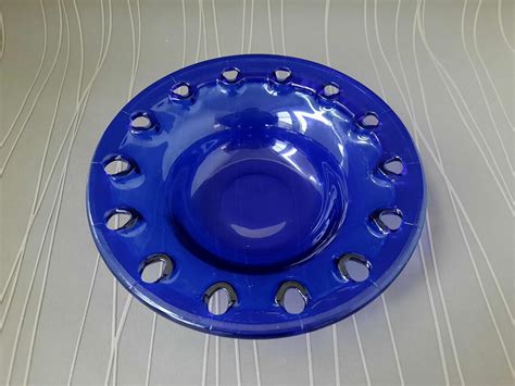 Vintage Cobalt Blue Bowl Blue Glass Bowl Serving Bowl Etsy