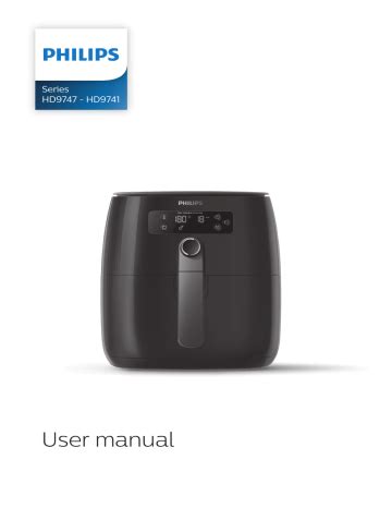 philips avance collection airfryer hd user manual manualzz
