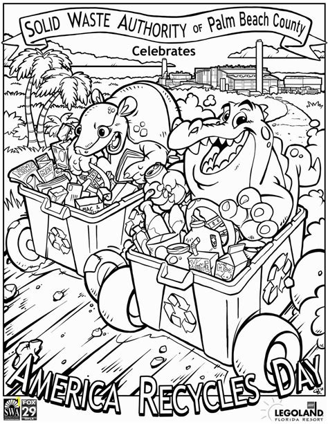 recycling truck coloring page divyajananiorg