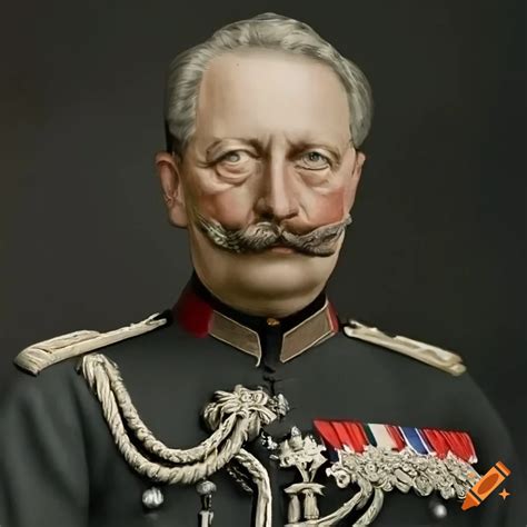portrait  kaiser wilhelm ii  military uniform  craiyon