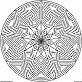 Coloring Geometric Designs Pages Mandala Colouring Patterns Adult Draw Mandalas Glass Popular Stained Sheets Geometry sketch template