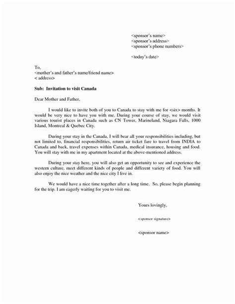 sample letter  invitation  visitor visa canada