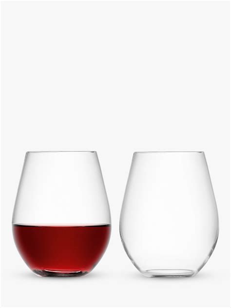 Lsa International Wine Stemless Red Wine Glass Set Of 2 530ml Clear
