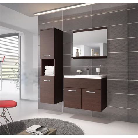 meuble de salle de bain en bois chene fonce  cm bassin de montreal wenge armoire de