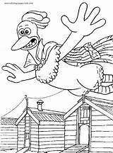 Chicken Run Coloring Pages Cartoon Color Printable Kids Character Characters Sheet Sheets Found sketch template