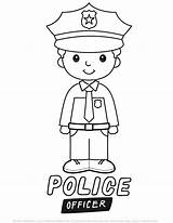 Police Policier Officer Officier Cop Jeune Helper Imprimer Imprimé sketch template