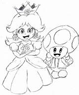 Coloring Daisy Peach Princess Toadette Toad Mario Luigi Bowser Pages Et Deviantart Popular Library Stats Downloads Use Friends Search Coloringhome sketch template