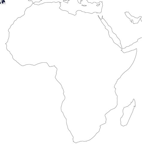 africa blank map printable customize  print