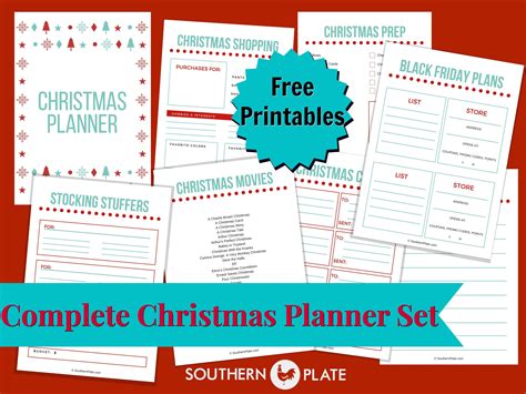 christmas planner printables southern plate