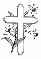 Cross Coloring Pages Easter Flowers Christian Printable Drawing Colouring Sunday Print Holy Sheets Kids Adult Religious School Momjunction Books Adults sketch template