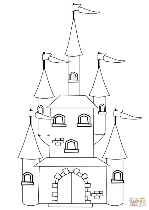 disney castle drawing simple  getdrawings