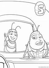 Coloring Pages Movie Coloring4free Bee Printable sketch template