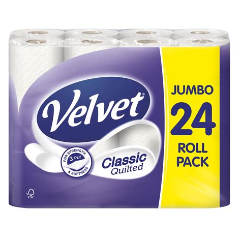 velvet classic quilted  toilet rolls toilet roll kitchen roll