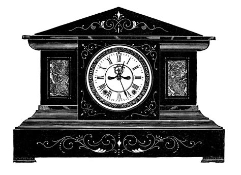 antique image fancy  clock  graphics fairy