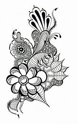 Doodle Trippy Sharpie Zentangle Batik Inspirasi sketch template